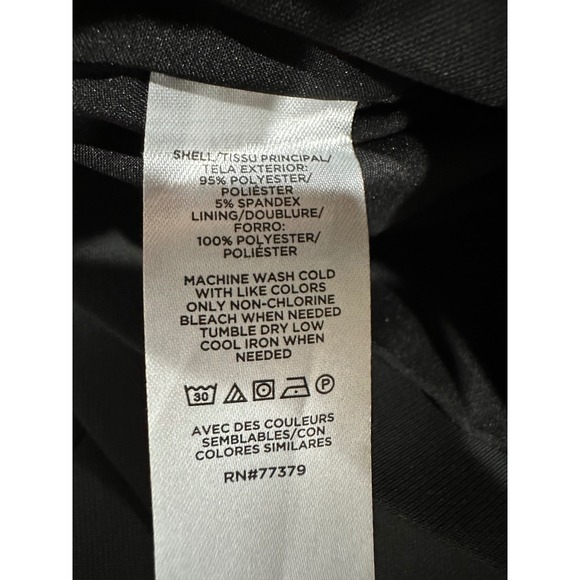 Ann Taylor Womens Black 2 Piece Pant Suit Blazer Trousers Set Size 12P - Picture 8 of 12